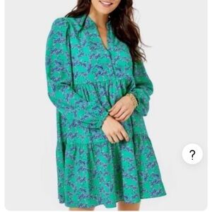 COPY - Lilly Pulitzer Winona Stretch Dress Green Heebee Zeebees Zebra